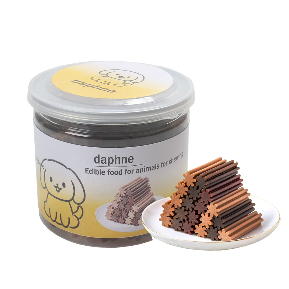 daphne daphne Long Lasting Dog Treats, Edible food for animals for chewing with Ridged Texture, Multi-Flavor Pet Snacks Ideal for Puppy Training and Outdoor Travel Rewards.