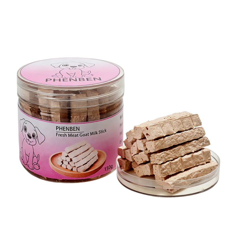 PHENBEN Fresh Meat Goat Milk Sticks, 150g Healthy Dog Treats, Edible food for animals for chewing, High Protein Reward for Puppy Training and Obedience.