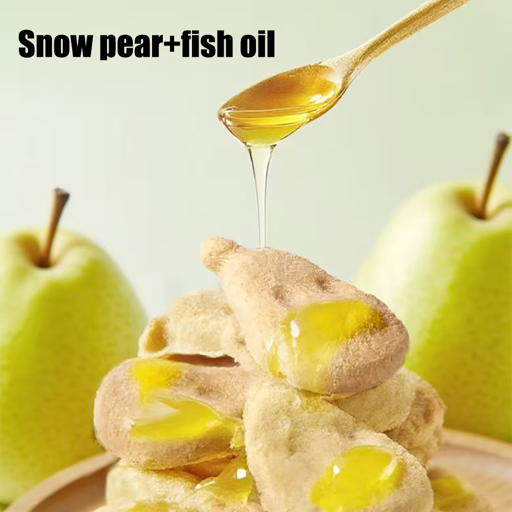 PHENBEN 30g Edible Pet Treats with Fish Oil for Skin & Coat Support, Natural Duck & Pear Freeze-Dried Morsels, Healthy Reward for Puppy & Kitten Interactive Play