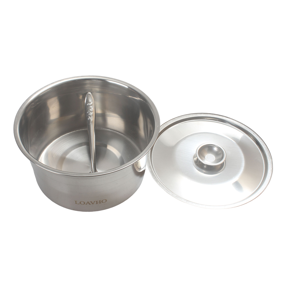 LOAVHO Stainless Steel Container with Lid & Spoon - Containers for household or kitchen use, Perfect for Storing Rice, Soup, and Condiments