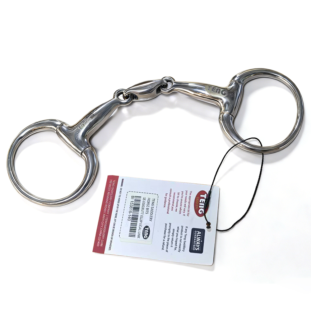TENG Durable Stainless Steel Bits for Animals, Comfortable Jointed Loose Ring Snaffle Bit for Horse Equestrian Training & Daily Riding