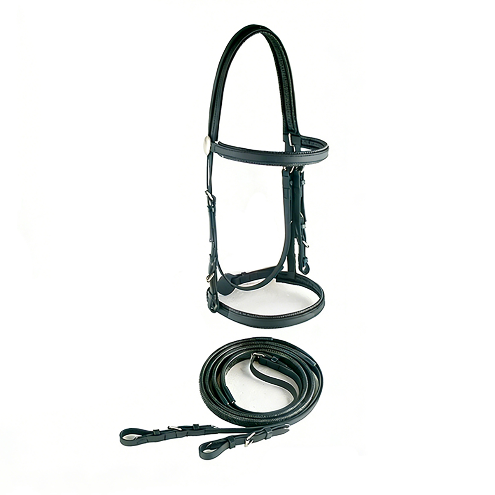 TENG Durable PVC Bridles with Reins, Comfortable Horse Bridle Set for Equestrian Training, Outdoor Riding and Daily Use