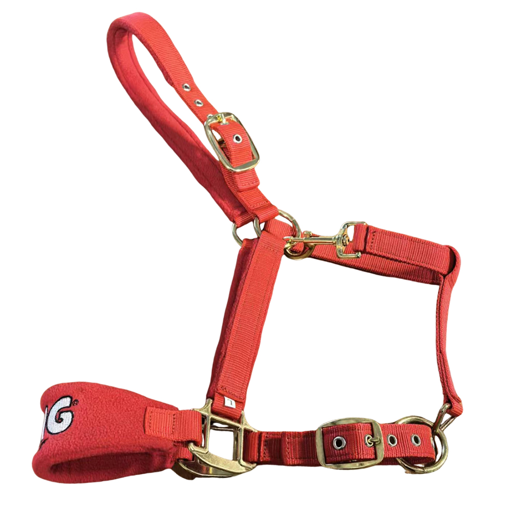 TENG Adjustable Brass Hardware Nylon Horse Halters with Fleece Padded, Comfortable & Durable Halter for for Daily Grooming, Turnout, Transport