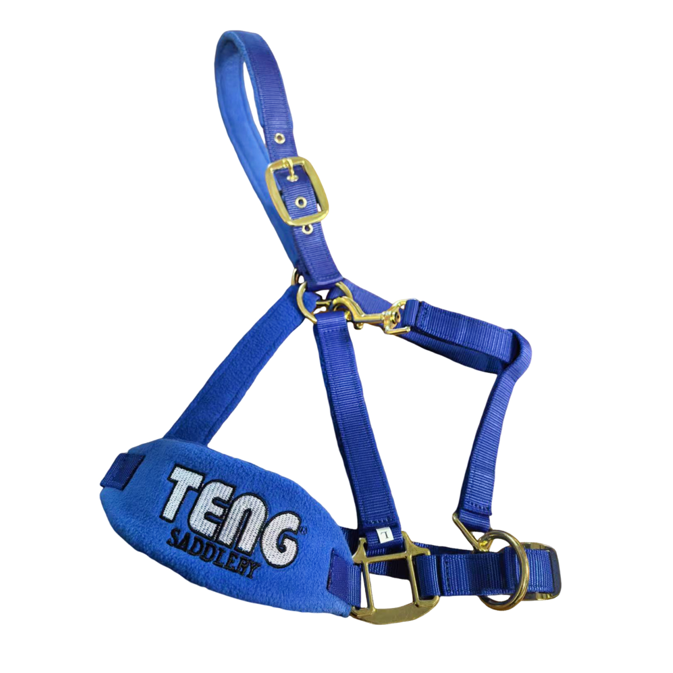 TENG Adjustable Brass Hardware Nylon Horse Halters with Fleece Padded, Comfortable & Durable Halter for for Daily Grooming, Turnout, Transport