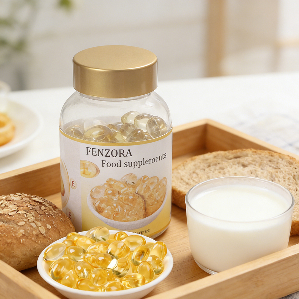 FENZORA Vitamin E Softgels, 50g Bottle (100 Count) - Food Supplements for Daily Immune & Skin Health, Antioxidant Support for Adolescents Aged 7–17, Adults & Pregnant Women, Oral Supplement with D-alpha Tocopherol