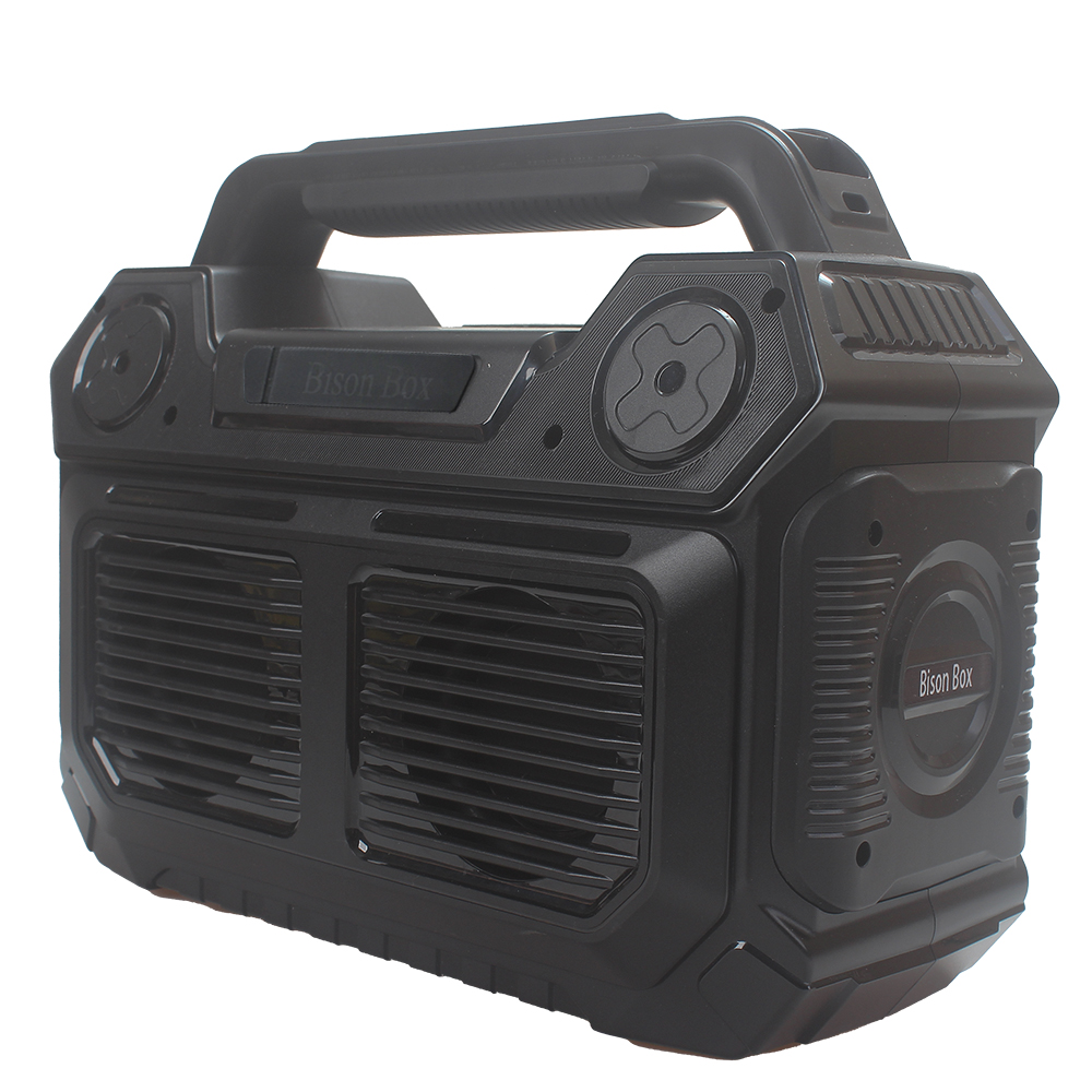 Bison Box Portable Outdoor Bluetooth Loudspeaker, IPX6 Waterproof Rugged Wireless Speaker with Carrying Handle, Deep Bass & Clear Sound for Camping, Beach, Hiking and Traveling