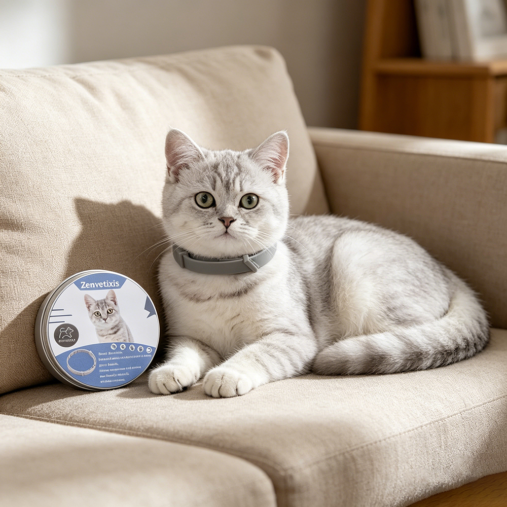 Zenvetixis Anti-flea Collars for Pets, Natural Plant-Based Flea and Tick Prevention for Cats and Small Dogs, Eco-Friendly & Non-Toxic Protection for Indoor and Outdoor Use