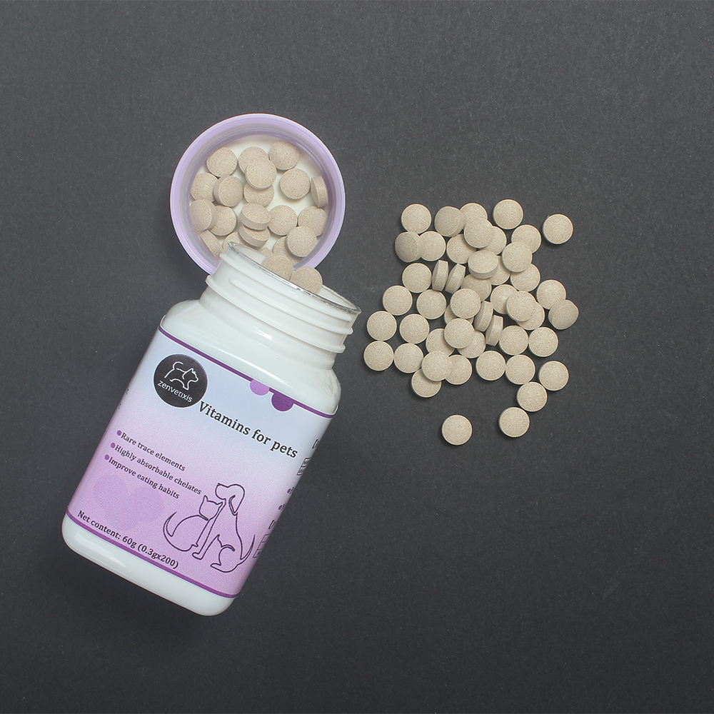 Zenvetixis Vitamins for Pets Multivitamin for Dogs and Cats, ZenVetixis 200pcs Supplement with Rare Trace Elements, Essential Nutrition for Growth Support in Kittens/Puppies and Senior Pet Health