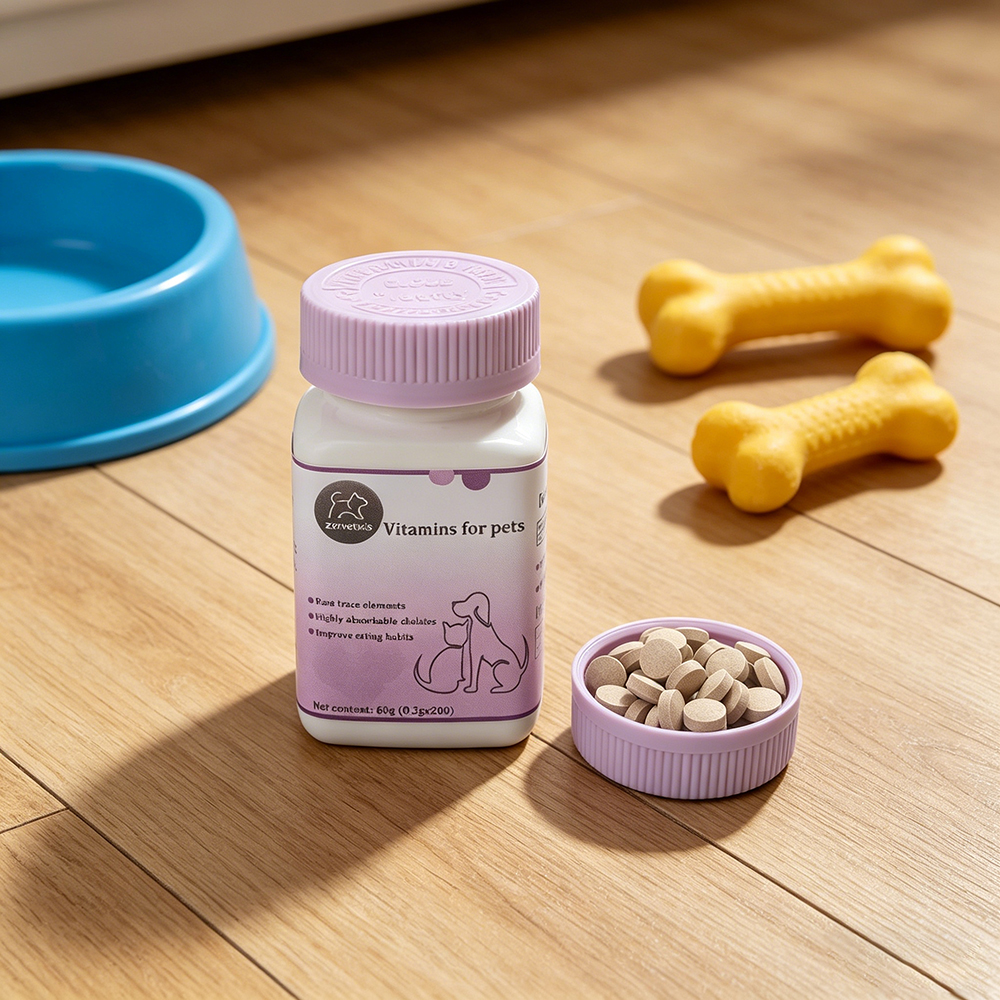 Zenvetixis Vitamins for Pets Multivitamin for Dogs and Cats, ZenVetixis 200pcs Supplement with Rare Trace Elements, Essential Nutrition for Growth Support in Kittens/Puppies and Senior Pet Health