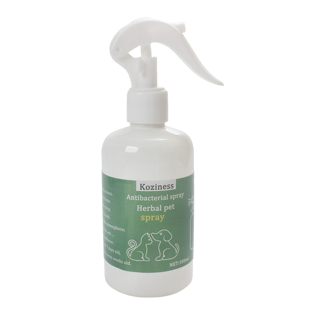 Koziness Gentle Herbal Pet Antibacterial Spray - 10.1oz Non-Toxic Deodorizer for Kittens & Puppies, Effective Antibacterial Spray for Pet Paws, Coats and Sensitive Skin Care