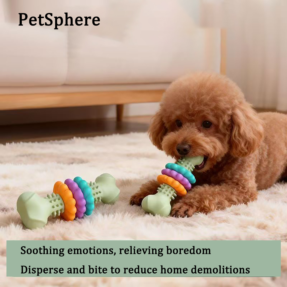 PetSphere Durable Bone-Shaped Chew toys for animals, not edible – Textured Puppy Teething Toy for Dental Cleaning & Gum Health – Perfect for Daily Indoor Play and Crate Training.