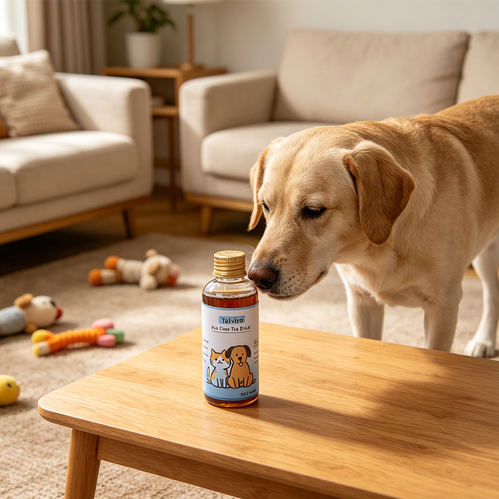 Talviro Pet Clear Tea Drink, 60ml Refreshing Beverages for animals, Herbal Liquid Supplement for Dogs and Cats, Perfect for Summer Heat Relief and Outdoor Travel.