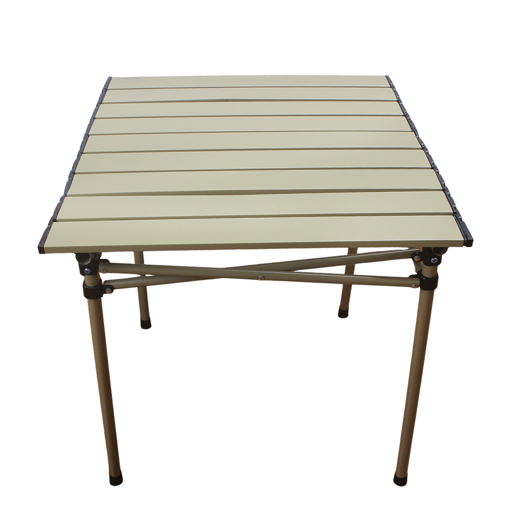 Portable Folding Camping Table, Lightweight Aluminum Roll-Up Picnic Table with Carrying Bag for Outdoor BBQ, Hiking, Fishing and Beach