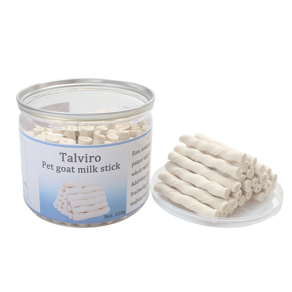 Talviro Pet Goat Milk Sticks, Foodstuffs for animals, High-Calcium Healthy Treats for Dogs & Cats, 220g Delicious Dental Chews for Daily Reward and Snacking.
