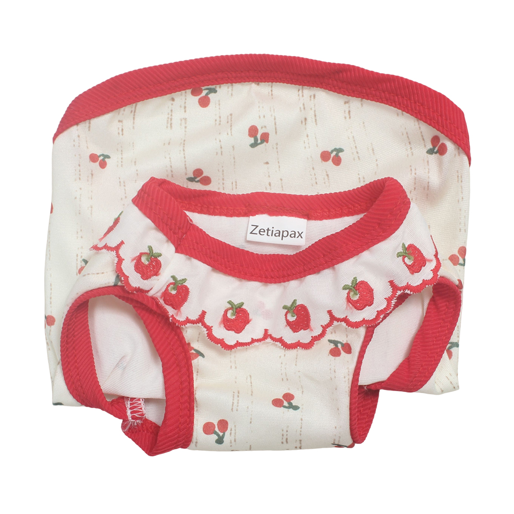 Zetiapax Costumes for Animals, Sweet Cherry Pattern Pet Clothes, Soft Cotton Dog Cat Tank Top with Red Trim, Comfortable Pet Apparel for Indoor Wear, Outdoor Walks, Daily Wear