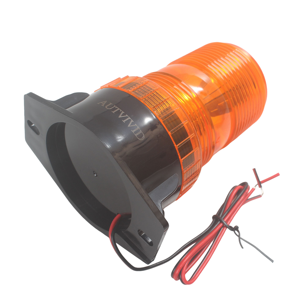 AUTVIVID Amber Strobe Light, High Intensity LED Beacon Emergency Lights for Vehicles, 12-24V Warning Safety Flashing Light for Trucks, Tractors, Forklifts, and Construction Vehicles