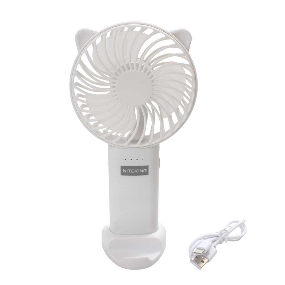 NITEKING Portable Handheld Fan with Cute Cat Ears, USB Rechargeable Mini Desk Fan with Phone Holder Base, 3 Speeds Small Cooling Fan for Office, Travel and Commute, Electric fans for personal use NITEKING Portable Handheld Fan with Cute Cat Ears, USB Rechargeable Mini Desk Fan with Phone Holder Base, 3 Speeds Small Cooling Fan for Office, Travel and Commute, Electric fans for personal use
