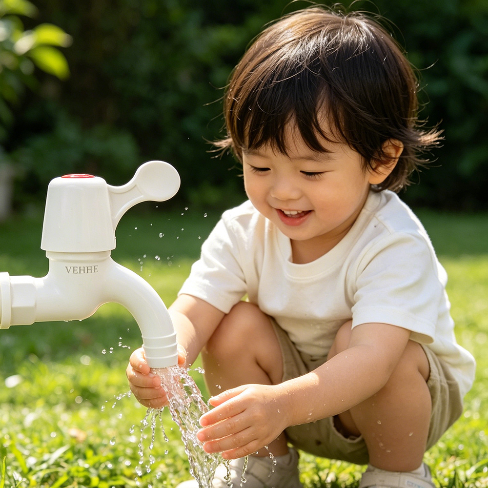 VEHHE Universal Replacement Plastic Taps - Easy Installation White Faucet for Indoor and Outdoor Household Water Control
