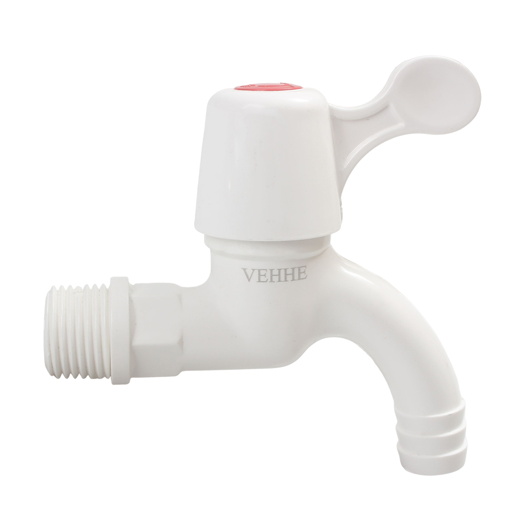 VEHHE Universal Replacement Plastic Taps - Easy Installation White Faucet for Indoor and Outdoor Household Water Control