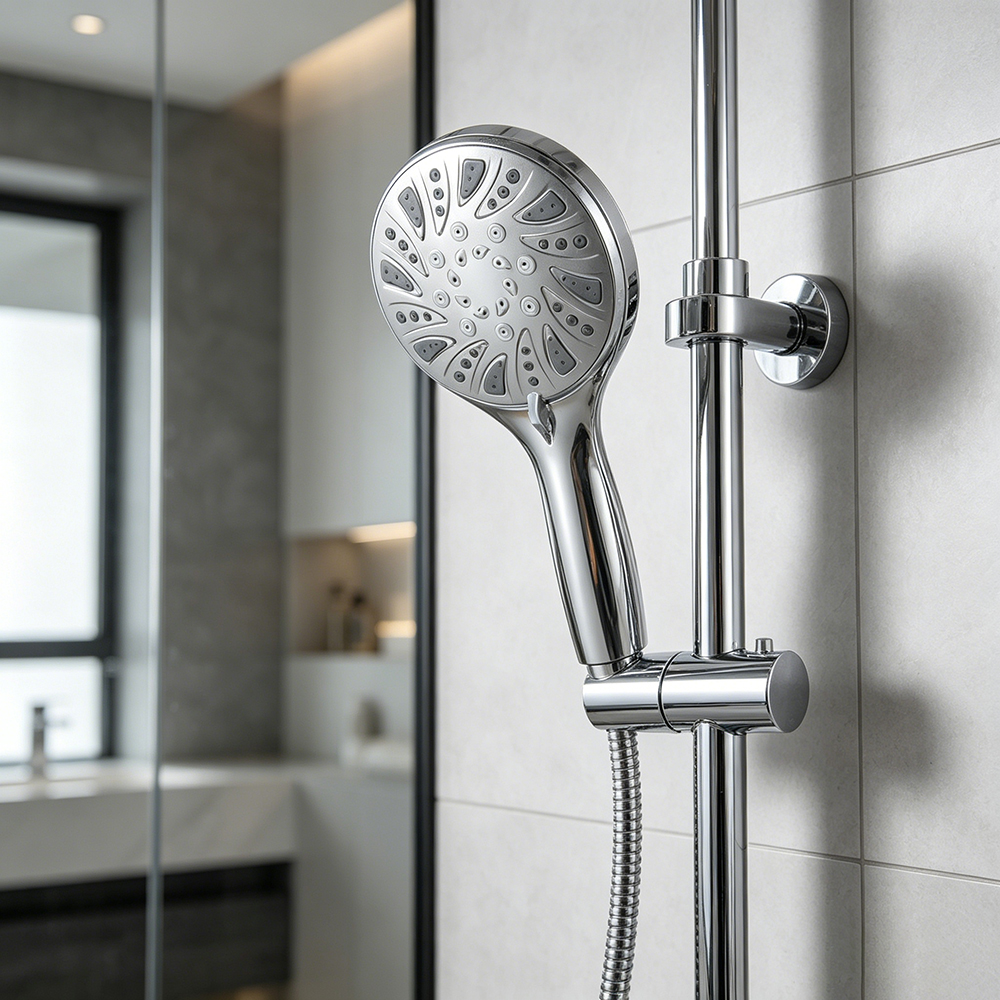 VEHHE Handheld Shower heads High Pressure Boost, 5-Setting Water Saving Showerhead for Low Water Pressure Home and Apartments, Easy Tool-Free Installation