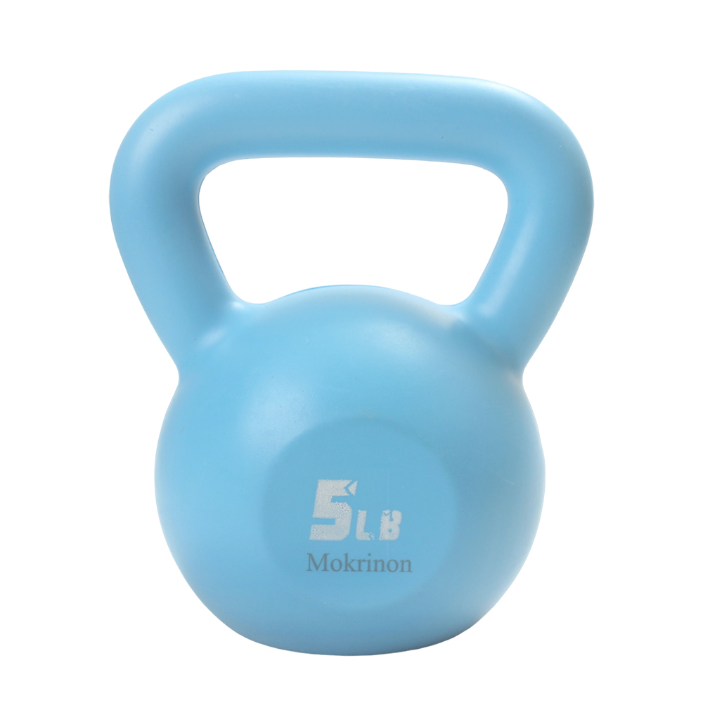 Mokrinon 5LB Kettlebell for Home Gym, Versatile Exercise machines for Strength Training and Cardio, Blue