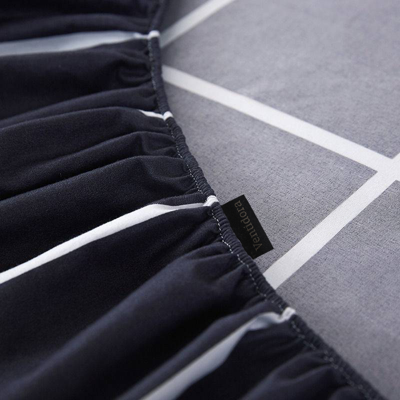 Ventidora Simple blue and white mattress cover breathable non slip fixed mattress protective cover.