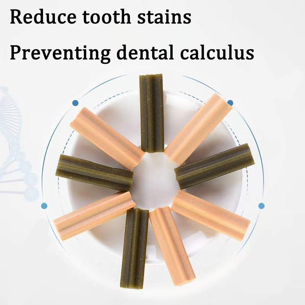 Gryzan Dog Teeth Cleaning Bone Dental Chews - Healthy Pet food for Plaque & Tartar Control, Star Shaped Treats for Fresh Breath, Daily Oral Care Routine for Small & Medium Dogs