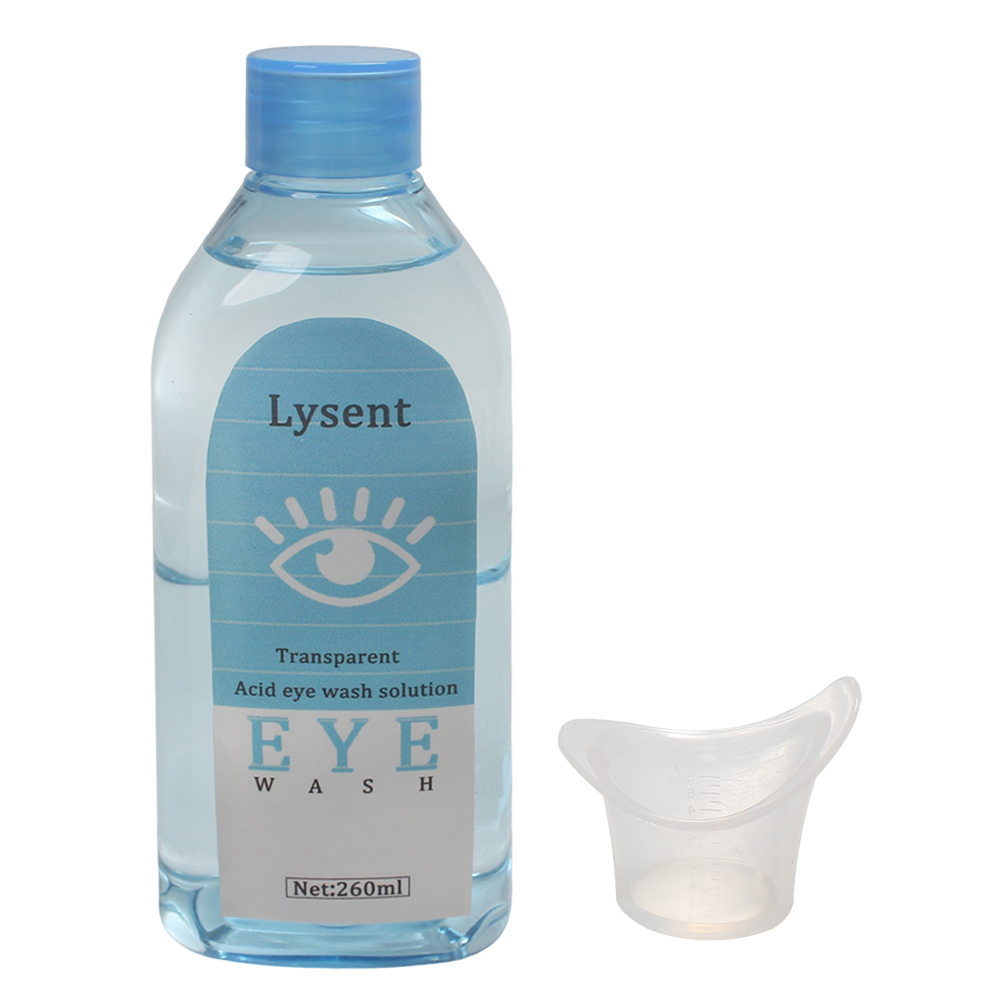 Lysent 260ml Eye-washes, not for medical purposes, Daily Eye Cleansing Solution with Eye Cup, Refreshing Eye Wash for Screen Fatigue, Tired Eyes and Dust Removal