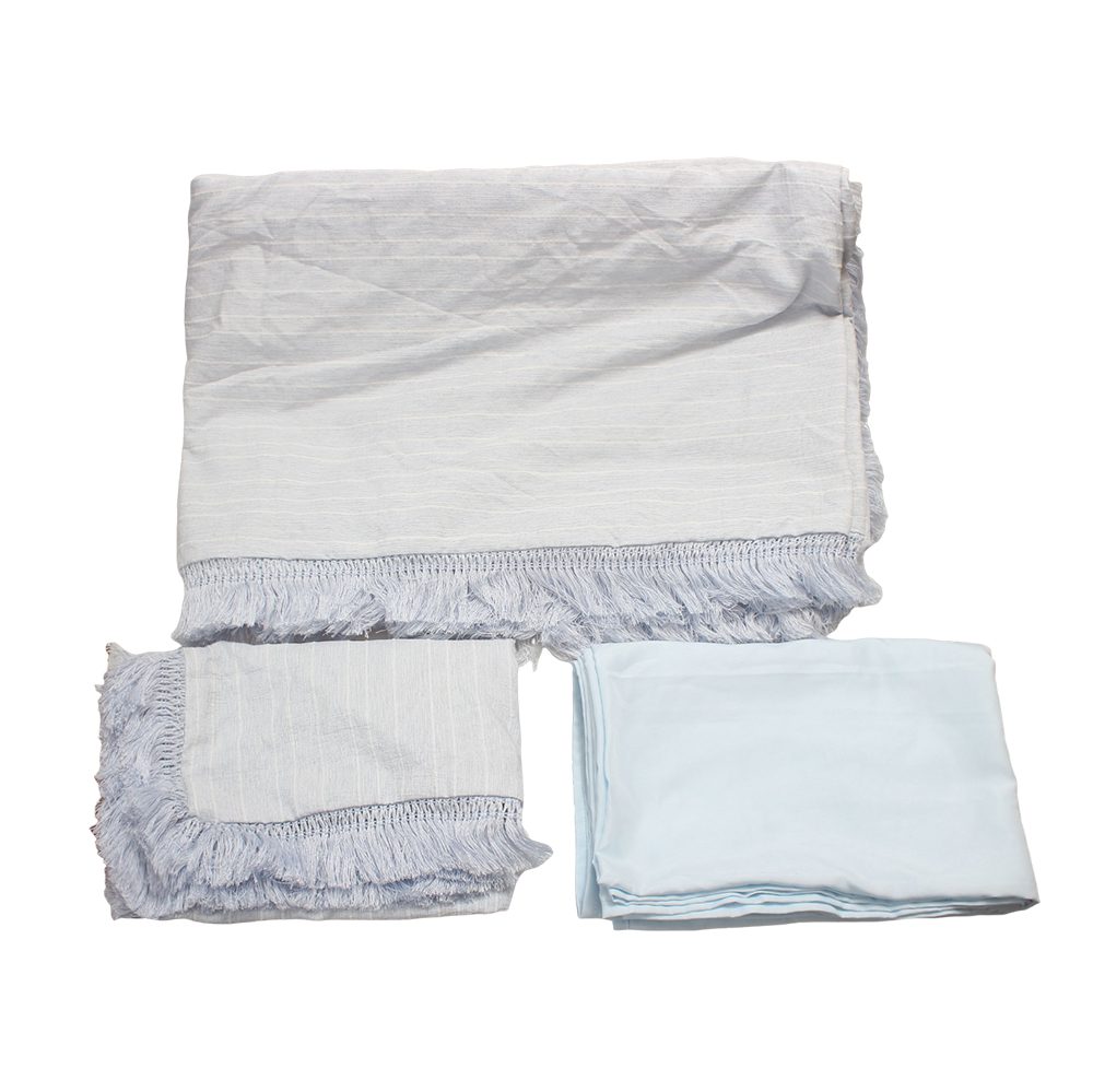 Wowelife Striped Fringe Edge Bed Linen 4PCS Duvet Cover Set, Soft Breathable Grey Bedding Set Suitable for Master Bedroom, Guest Room & Hotel Homestay All Seasons Use
