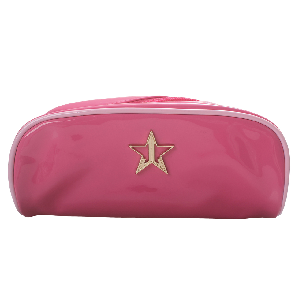 Raxalo Shiny Pink Leather Pencil Cases for School and Office, Portable Makeup Bag for Girls and Teens, Aesthetic Stationery Pouch Organizer for Students