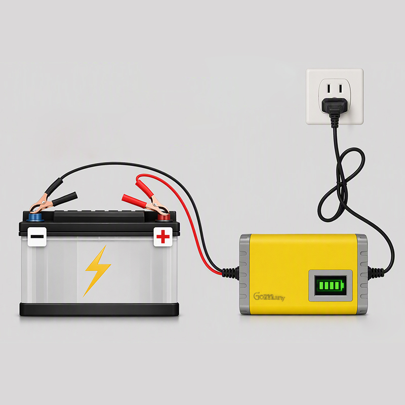 Gomarty Chargers for Electric Batteries – 12V 2A Smart Lead-Acid Battery Charger, Automatic Maintenance & Trickle Repair for Motorcycle/Car/ATV, with Overcharge Protection, Portable & Durable