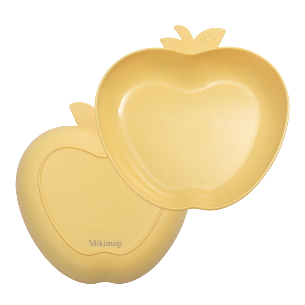 Mikimiqi Apple Shaped Candy Dishes and Serving Dishes, Decorative Yellow Fruit Bowl and Snack Plate for Party Appetizers, Holiday Gatherings, and Living Room Decor