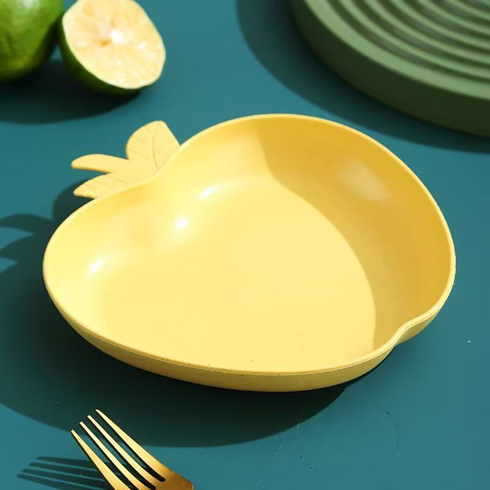 Mikimiqi Apple Shaped Candy Dishes and Serving Dishes, Decorative Yellow Fruit Bowl and Snack Plate for Party Appetizers, Holiday Gatherings, and Living Room Decor