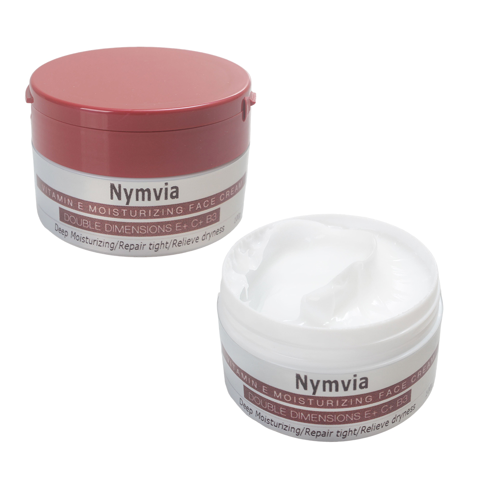 Nymvia Vitamin E Moisturizing Facial Cream with Vitamin C & B3, Deep Hydrating Face Moisturizer for Dry Skin, Repairing & Relieving Tightness, Daily Skin Care for Women & Men, 100g