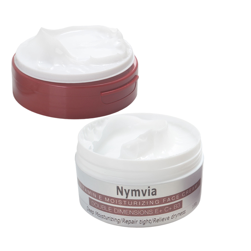 Nymvia Vitamin E Moisturizing Facial Cream with Vitamin C & B3, Deep Hydrating Face Moisturizer for Dry Skin, Repairing & Relieving Tightness, Daily Skin Care for Women & Men, 100g