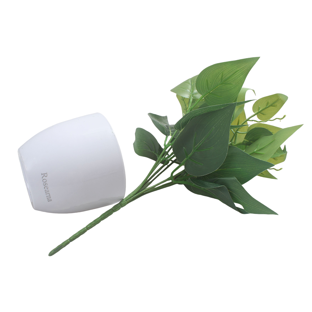 Rosearna Small Faux Potted Pothos, Artificial plants for Home Office Desk Decor, Realistic Greenery for Bookshelf, Living Room & Tabletop
