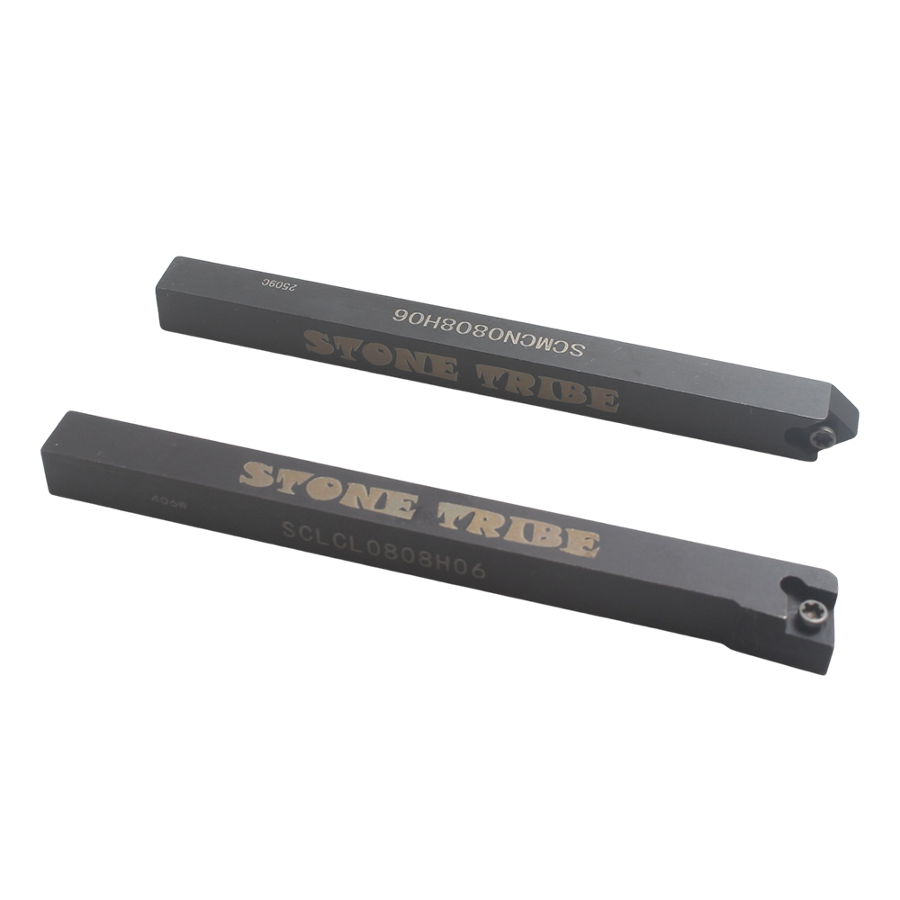 STONE TRIBE Power operated metalworking machine tools, namely, turning tools, Indexable Carbide Lathe Turning Tool Holder Set for CNC Machine, Professional Grade for Precision Metal Finishing and Cutting.