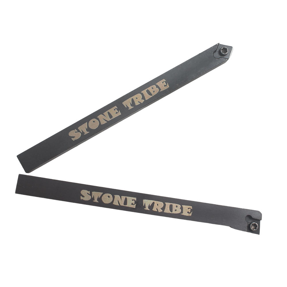 STONE TRIBE Power operated metalworking machine tools, namely, turning tools, Indexable Carbide Lathe Turning Tool Holder Set for CNC Machine, Professional Grade for Precision Metal Finishing and Cutting.