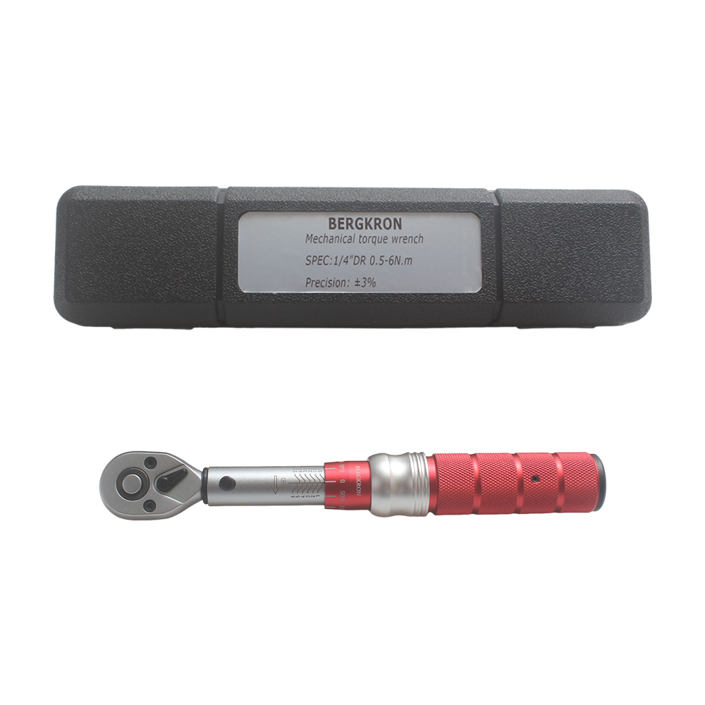 BERGKRON High Precision 0.5-6Nm Torque Wrenches, 1/4-Inch Drive Mechanical Click Torque Wrench Set ±3% Accuracy, Essential for Gunsmithing, Motorcycle Repair & Precise Mechanical Assembly