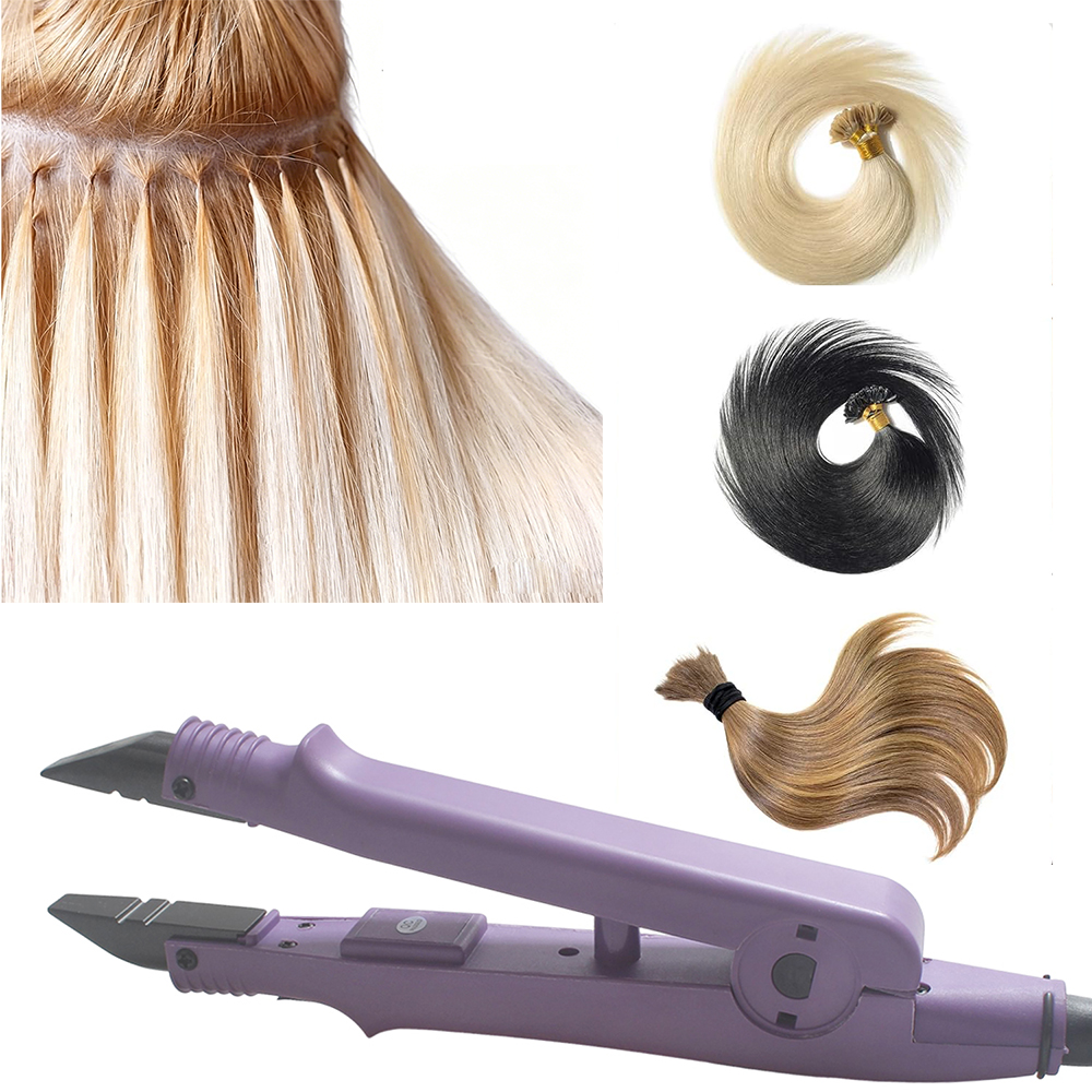 BERGKRON Fast Heating Electric Hair Styling Irons for Pre-Bonded Fusion Extensions, Keratin Glue Melting Heat Connector Tool for Home Beauty and Professional Stylists