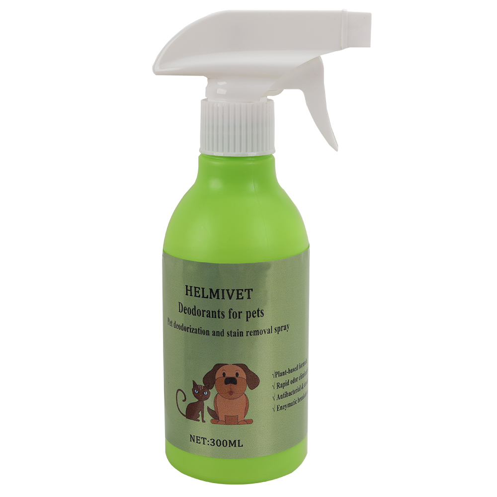 HELMIVET Deodorants for Pets, Biodegradable Enzyme Pet Deodorizer Spray, Fast Acting Odor Neutralizer & Antibacterial Cleaner, Multi-Scene Household Pet Supplies for Dog Cat Bed,300ml HELMIVET Deodorants for Pets, Biodegradable Enzyme Pet Deodorizer Spray, Fast Acting Odor Neutralizer & Antibacterial Cleaner, Multi-Scene Household Pet Supplies for Dog Cat Bed,300ml
