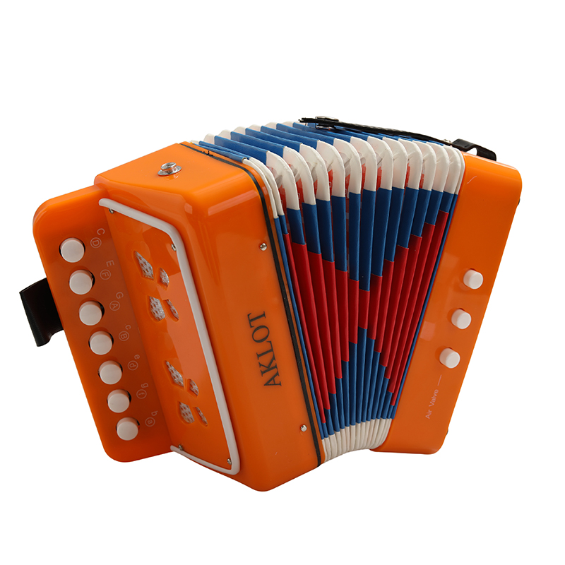 AKLOT Kids Accordion, 10 Keys Small Musical Instruments for Children, Portable Mini Button Accordion for Early Learning Education and Toddler Development at Home