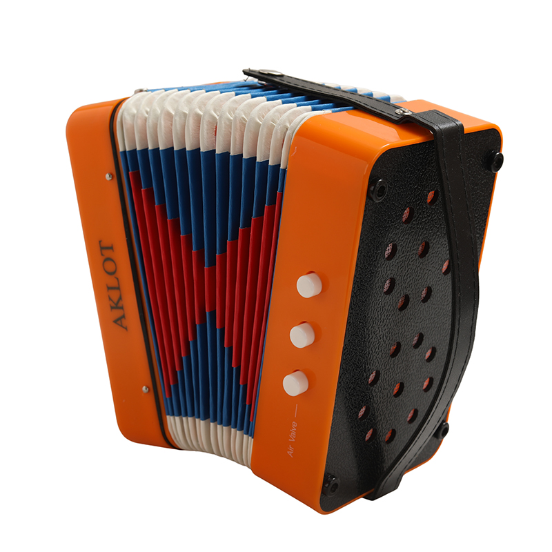 AKLOT Kids Accordion, 10 Keys Small Musical Instruments for Children, Portable Mini Button Accordion for Early Learning Education and Toddler Development at Home