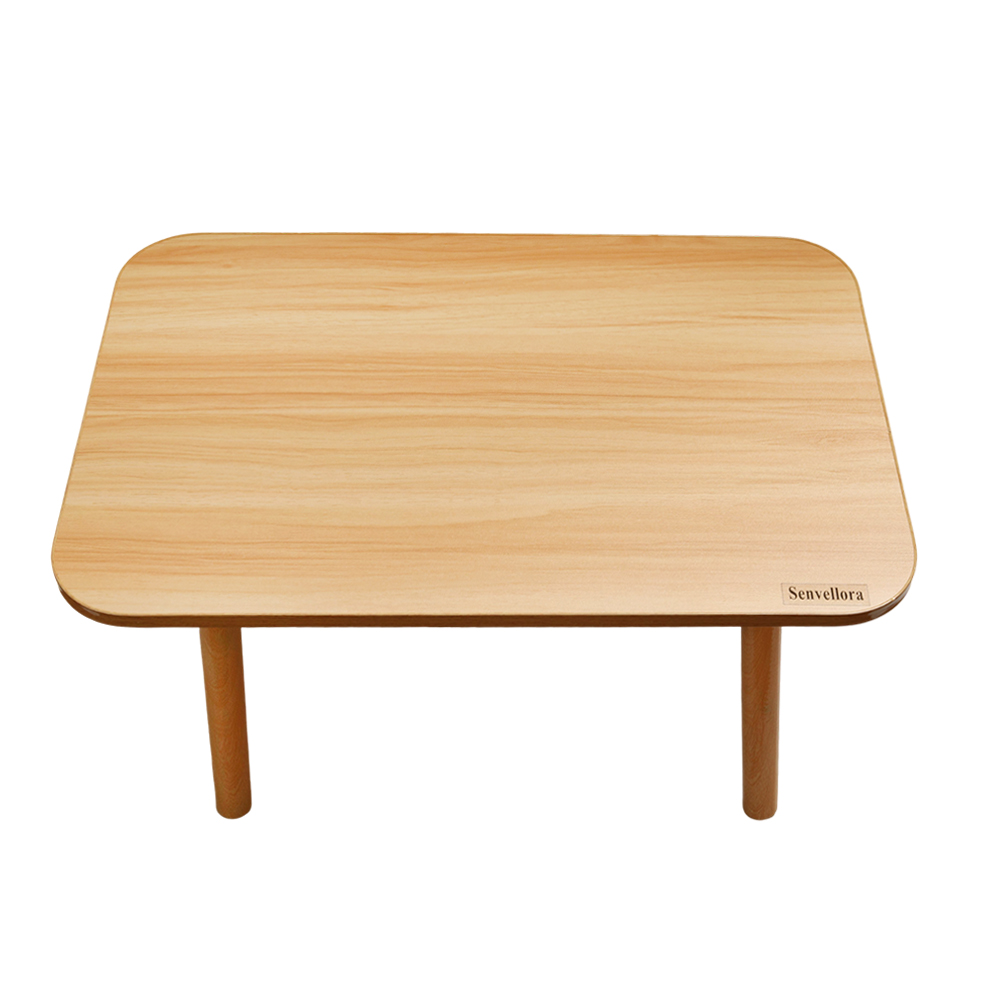 Senvellora Solid Wood Furniture – Coffee Table Low Table with 4 Sturdy Solid Wood Legs for Living Room, Tatami Room, and Bay Window