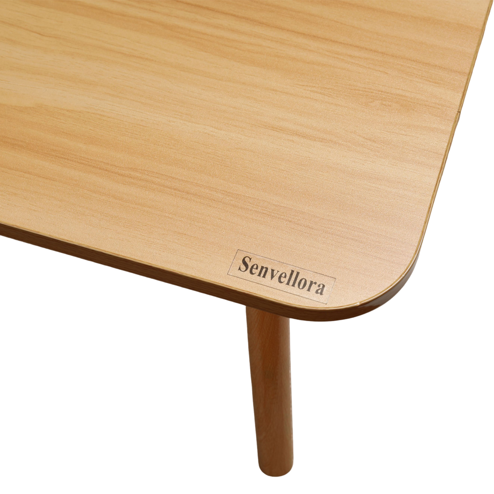 Senvellora Solid Wood Furniture – Coffee Table Low Table with 4 Sturdy Solid Wood Legs for Living Room, Tatami Room, and Bay Window