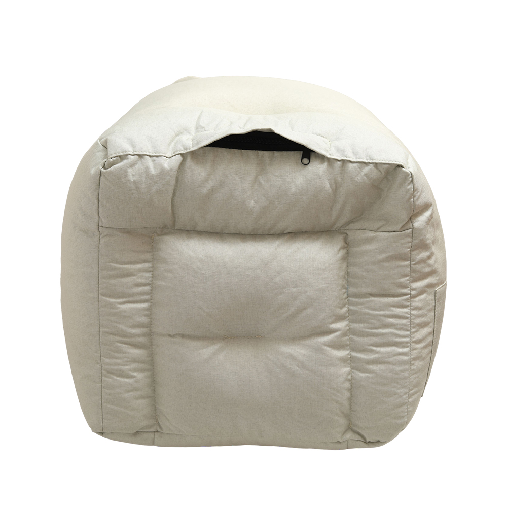 Casmoria Cute Animal Ear Bean Bag Chair for Kids, Soft Plush Lazy Sofa for Reading Nook & Playroom, Comfortable Indoor Furniture for Toddler Bedroom, Cream White