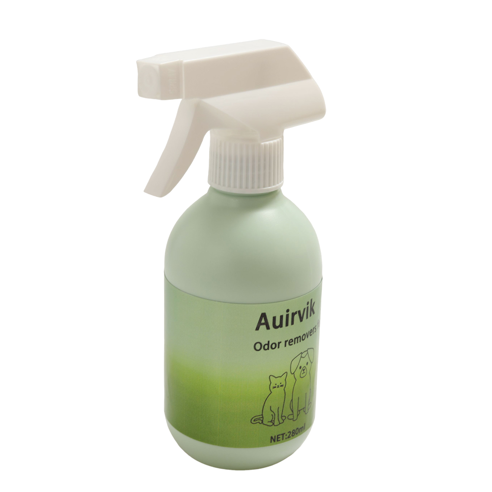 Auirvik Odor Removers for Pets, 280ml Natural Pet Smell Eliminator Spray for Carpets, Furniture, Floors, and Pet Bedding & Litter Boxes, Effectively Breaks Down Odors