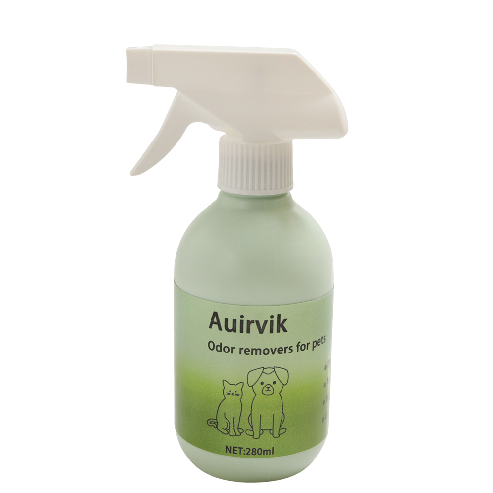 Auirvik Odor Removers for Pets, 280ml Natural Pet Smell Eliminator Spray for Carpets, Furniture, Floors, and Pet Bedding & Litter Boxes, Effectively Breaks Down Odors