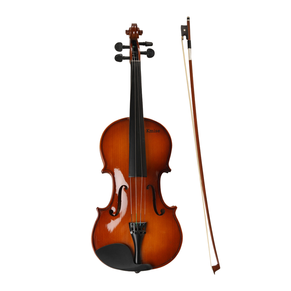 Kmise 4/4 Full Size Acoustic Violin Set for Beginners and Students, Hand-Finished String Instruments for School Practice, Music Lessons and Grading Exams.