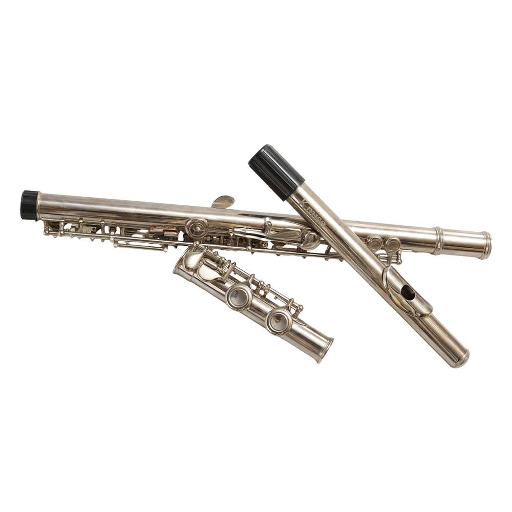 Kmise 16 Holes C Key Silver Plated Flute Set for Beginners - Includes Cleaning Rod, Ideal School Wind Instruments for Student Band Practice and Music Lessons.